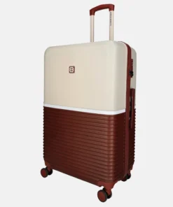 Enrico Benetti Princetown reiskoffer 65 cm bordeaux-beige met TSA slot