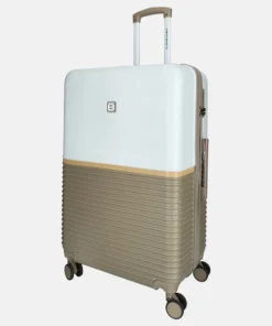 Enrico Benetti Princetown reiskoffer 65 cm taupe-ivoor met TSA slot