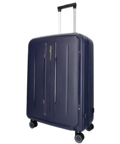 Enrico Benett Chicago reiskoffer 75cm - blauw driepuntsluiting met TSA-slot